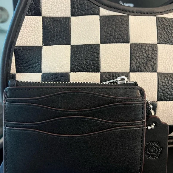 Coachtopia Ergo Bag Checkerboard with Wavy Zip Card Case In Coachtopia Leather - Picture 13 of 17